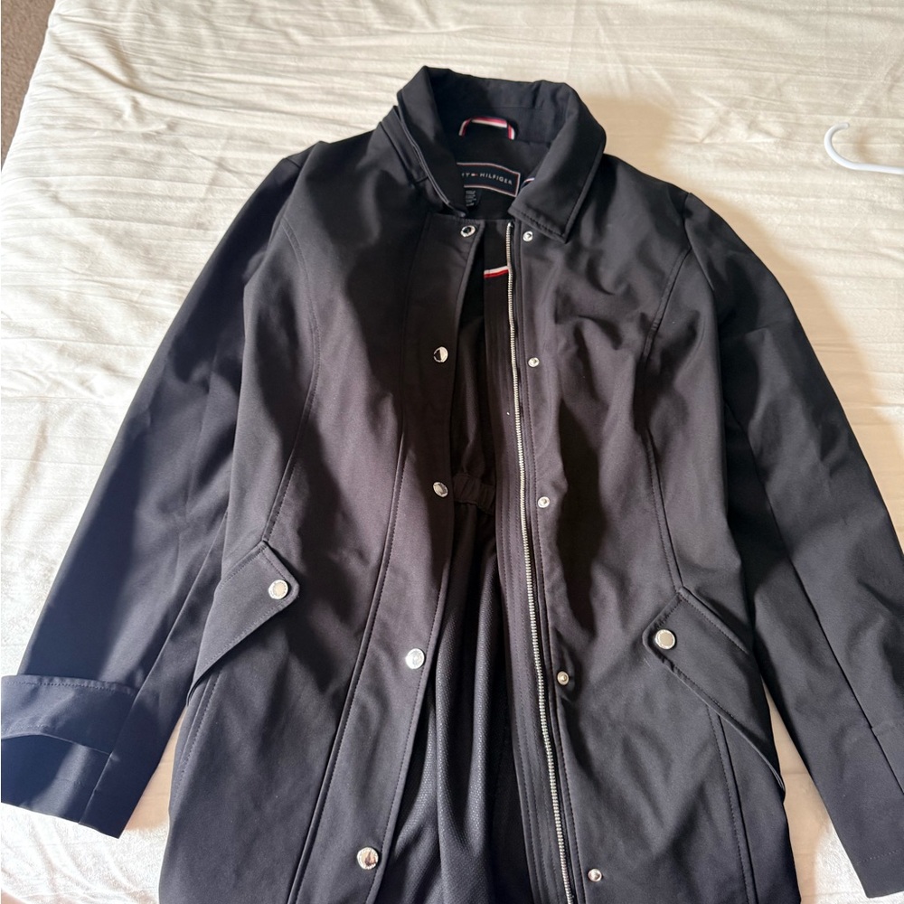 Tommy Hilfiger Men's Black Trench Coat